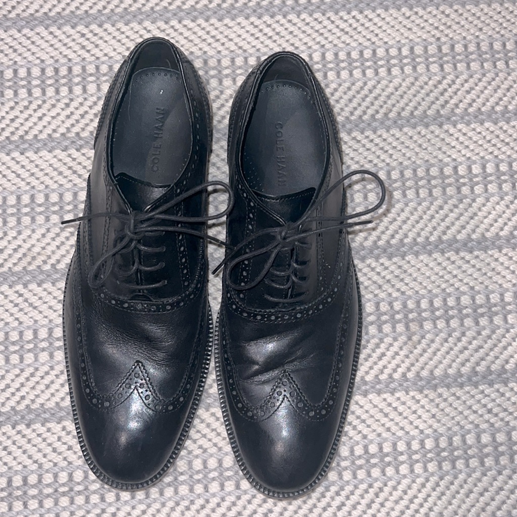 Mens Cole Haan Lace Up Hard Sole Dress Shoes